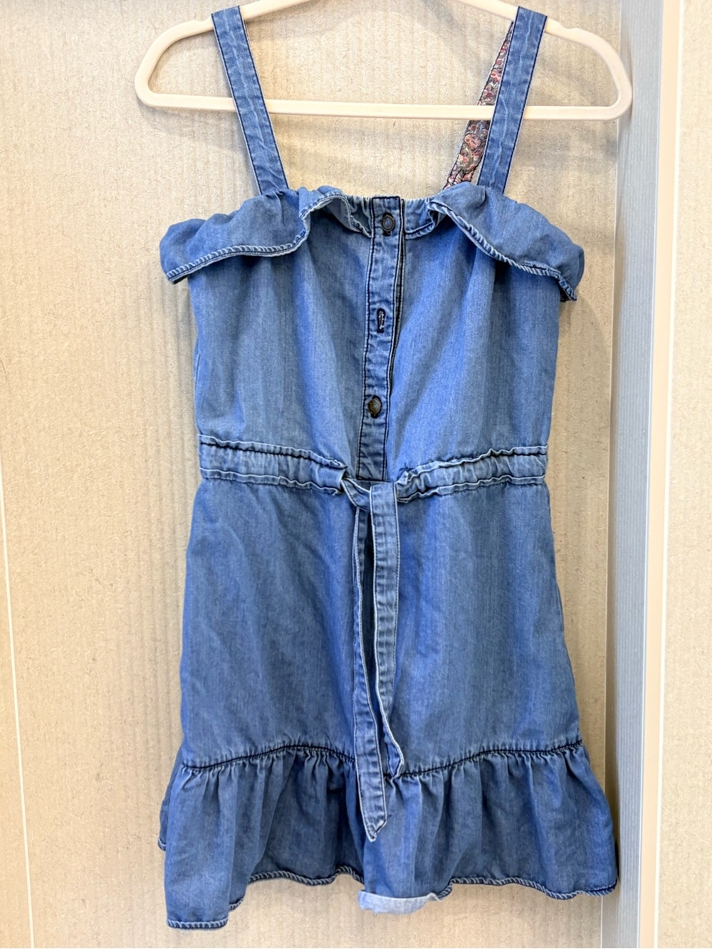 Juicy Couture Blue Denim Ruffle Mini Dress